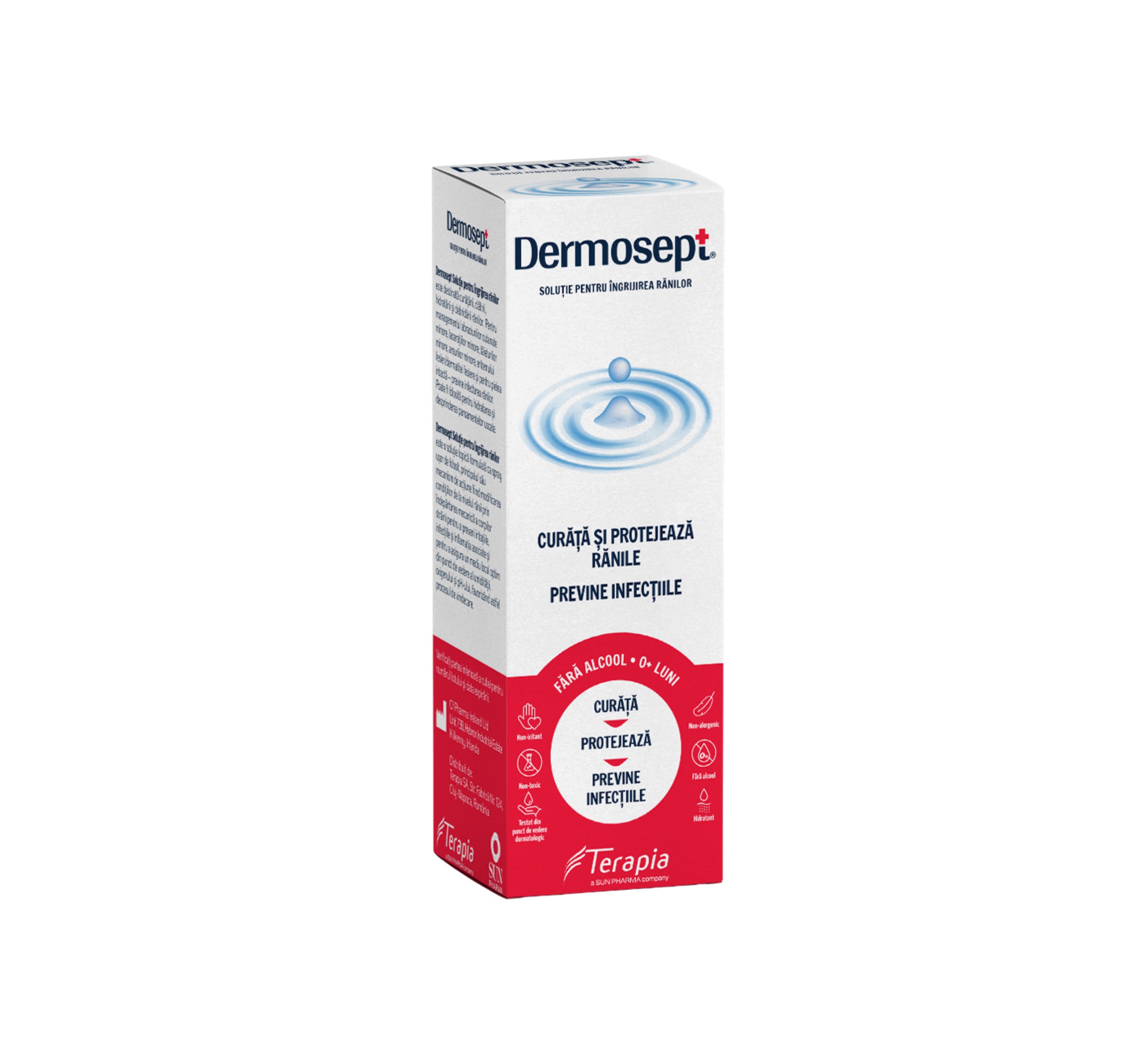 Dermosept Solutie pentru Ingrijirea Ranilor, 60 ml, Terapia