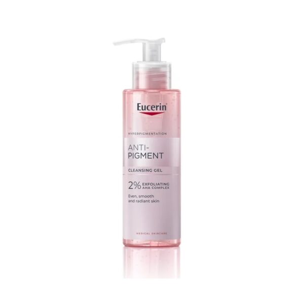 Gel de curățare Eucerin Anti-Pigment pentru ten cu probleme de pigmentare.