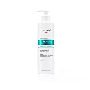Gel de curățare Eucerin Dermopure pentru ten acneic, curățare profundă și control al excesului de se.