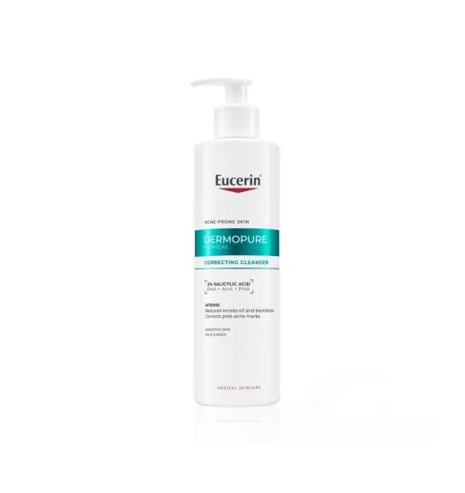 Eucerin Dermopure - Gel de curățare pentru ten acneic Gel de curățare Eucerin Dermopure pentru ten acneic, curățare profundă și control al excesului de se.