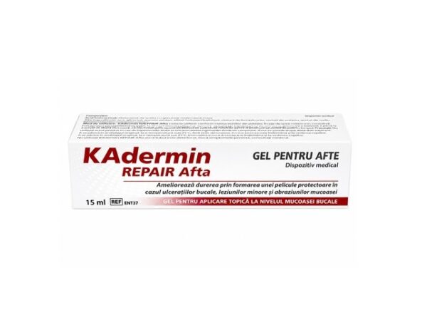 Crema Kadermin 50 ml, Mba Pharma Kadermin Gel pentru afte, 50 ml, tratament pentru leziuni bucale.
