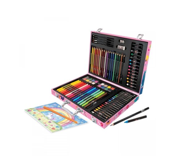 Set de desen artă cu 100 de accesorii, ideal pentru hobby-uri creative și educație artistică. Perfec.