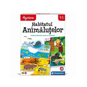 Habitatul Animalutelor - Joc educativ pentru copii 3+ ani, cu animale și habitat natural, de la Clem.