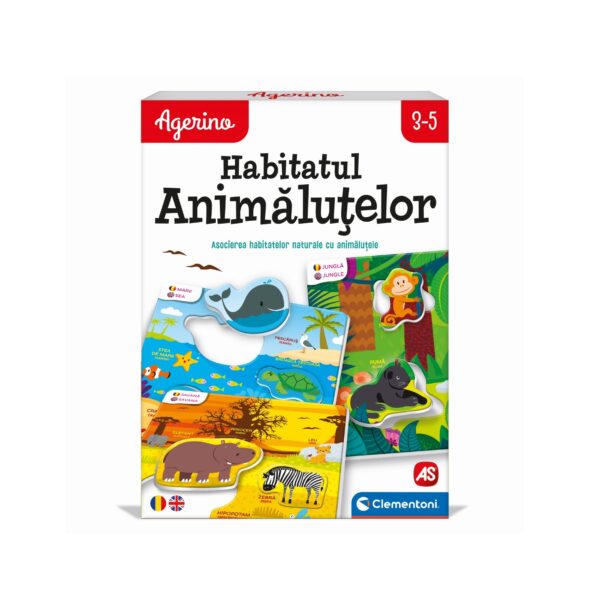 Habitatul Animalutelor - Joc educativ pentru copii 3+ ani, cu animale și habitat natural, de la Clem.