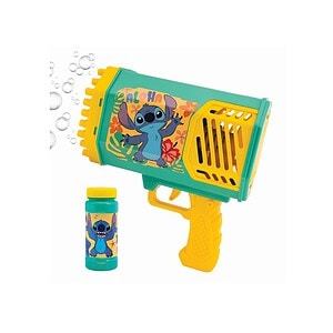 Pistol de jucărie pentru baloane cu design Stitch, perfect pentru distracție în aer liber.