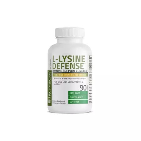 Imagine cu supliment L-Lysine Defense, 1500 mg, capsule pentru imunitate.