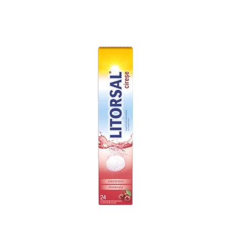 Electroliti Litorsal cu aromă de grapefruit, 24 comprimate efervescente pentru hidratare rapidă.