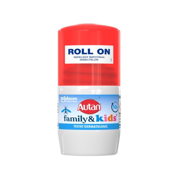 Autan Family & Kids Roll-on, 50ml, repelent insecte sigur pentru copii.