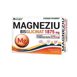 Magneziu bisglicinat 1875 mg, supliment alimentar pentru echilibru mineral și sănătate musculară.