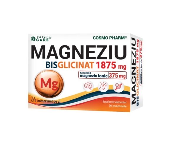 Magneziu bisglicinat 1875 mg - supliment pentru sănătate Magneziu bisglicinat 1875 mg, supliment alimentar pentru echilibru mineral și sănătate musculară.