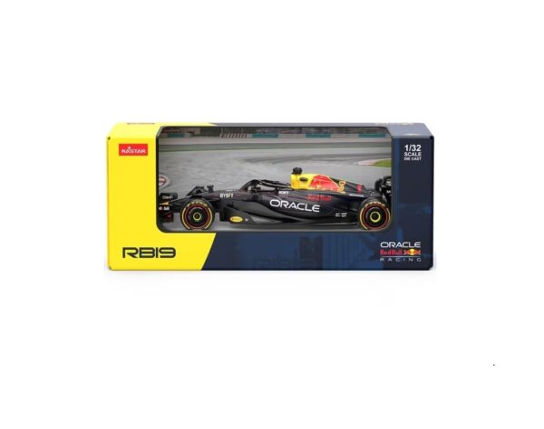 Mașină cu telecomandă Red Bull F1 RB19, scara 1:32, model Rastar pentru colecție și joacă.