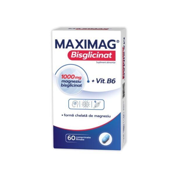 MaxiMag Bisglicinat, 60 Comprimate, Zdrovit
