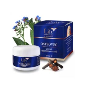 Cremă osteovig pentru sănătate osoasă, 50 ml, cu extracte naturale și suplimente pentru oase puterni.