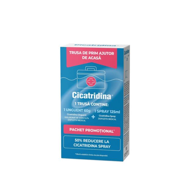 Pachet Cicatridina Spray, 125ml + Cicatridina Unguent, 60g, Naturpharma