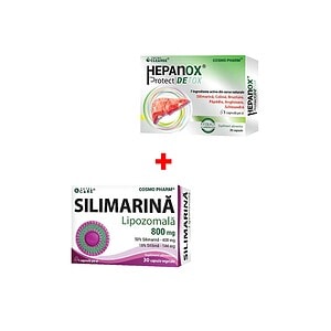 Hepanox Protect și Silimarina Lipozomală, suplimente naturale pentru detoxifiere hepatică și protecț.