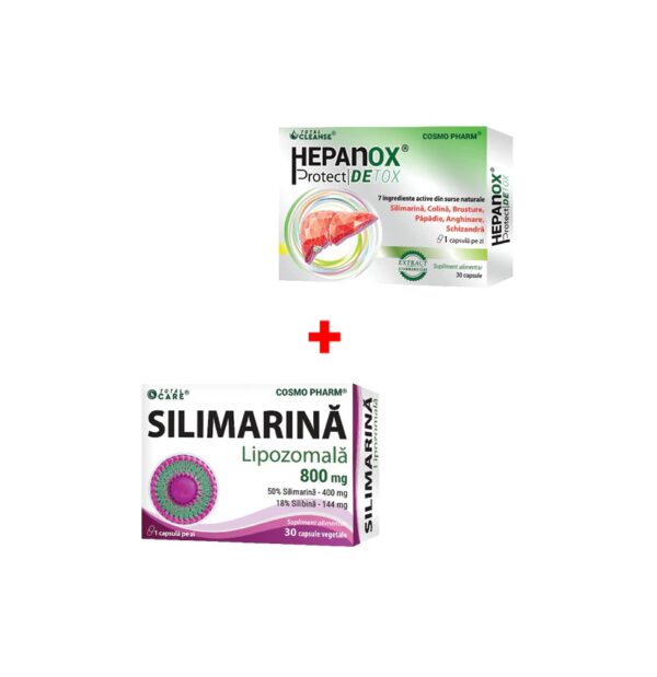 Hepanox Protect și Silimarina Lipozomală - Suplimente pentru sănătate Hepanox Protect și Silimarina Lipozomală, suplimente naturale pentru detoxifiere hepatică și protecț.