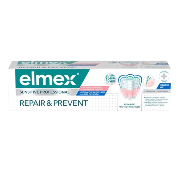 Elmex pasta de dinți pentru sensibilitate, reparare și prevenire, 75 ml.