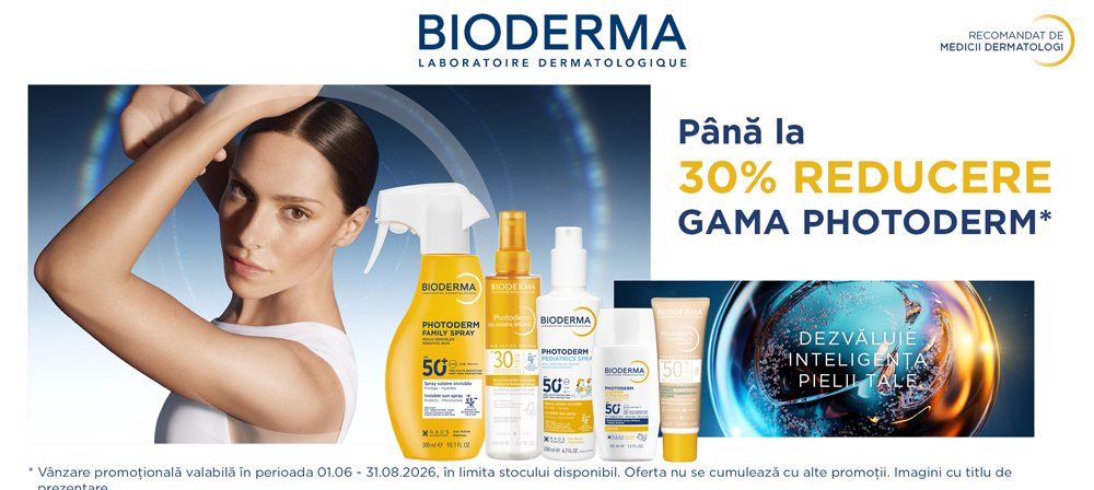 -25% Bioderma Iunie August 2026