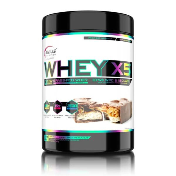 Pudra Proteica cu Aroma de Ciocolată Bueno, 900g, Whey-X5 Bueno Chocolate, Genius Nutrition