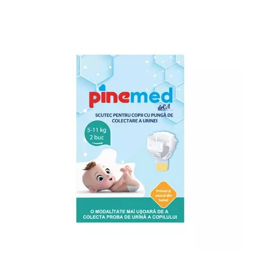 Scutec pentru copii cu punga pentru urină Pungă pentru colectarea urinei la copii 0-5 kg, 2 bucăți, Pinemed.