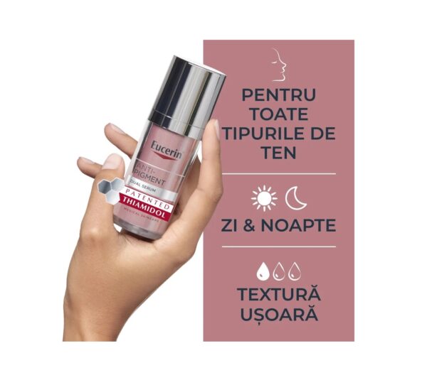 Produs Eucerin pentru ten sensibil și pigmentare, cu acțiune de zi și noapte.