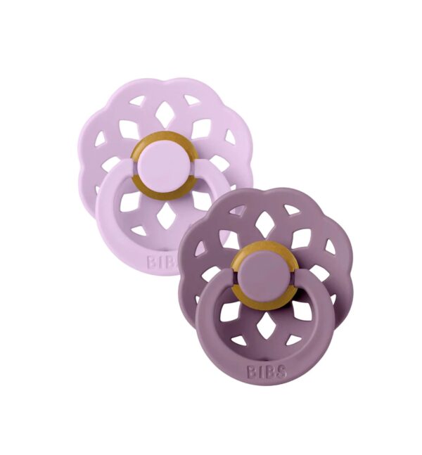 Suzete Boheme Latex pentru bebeluși, culoare violet sky și mauve, ideal pentru +0 luni, de la BIBS.