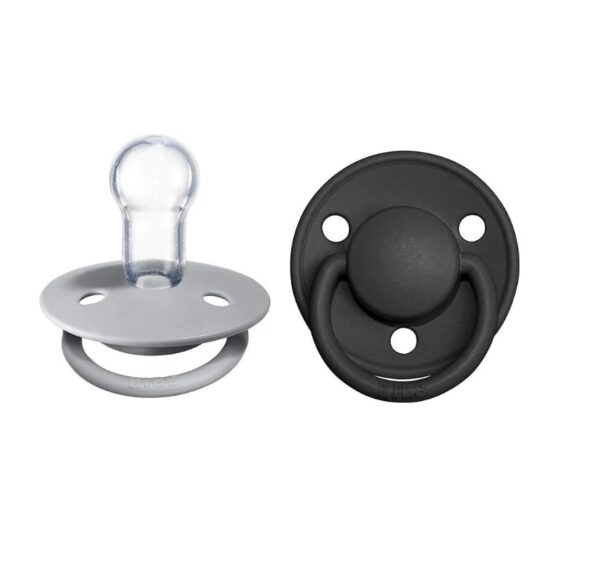 Suzete fosforescente pentru bebeluși, tetină rotundă silicon, ideal pentru 0-3 ani, culoare Blush/Va.