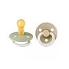 Set 2 Suzete fosforescente din latex cu tetină rotundă Suzete fosforescente din latex cu tetină rotundă pentru bebeluși, culoare Sage/Vanilla, set 2.