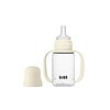 Biberon Sippy BIBS cu tetină din silicon, 150 ml, culoare ivory, ideal pentru hrănirea bebelușilor.