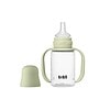 Biberon Sippy BIBS cu tetină din silicon, 150 ml, culoare blush, pentru bebeluși.