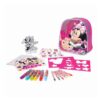 Geantă de școală Minnie Mouse cu set de desen pentru copii.