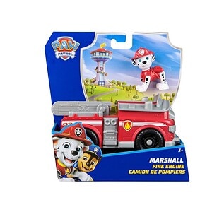 Camion de pompieri Marshall Paw Patrol, jucărie pentru copii, figurina și vehicul de bază.