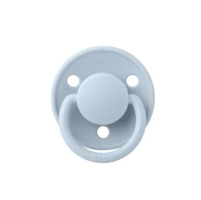 Suzetă cu Tetina Rotundă Silicon De Lux Suzetă cu tetină rotundă din silicon pentru bebeluși 0-3 ani, Baby Blue, BIBS.