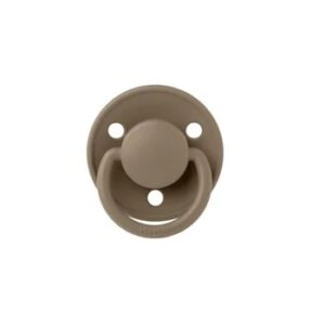 Tetina rotundă din silicon pentru suzetă, compatibilă cu bebeluși 0-3 ani, culoare Dark Oak, BIBS.