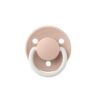 Susetă fosforescentă cu tetină rotundă din silicon pentru bebeluși 0-6 luni, culoare blush, BIBS.