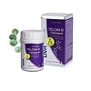 Supliment natural Telom-R Chemoprote pentru sănătate, în cutie și flacon alb-violet.