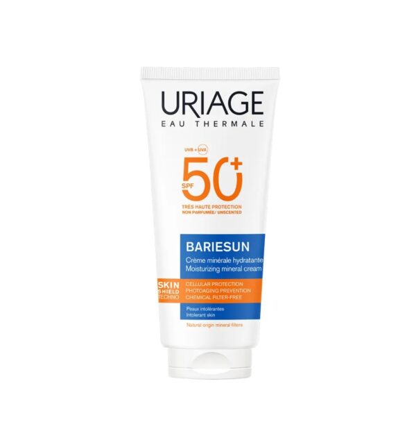 Uriage Bariesun SPF 50+ Cremă hidratantă SPF 50+ Uriage Bariesun spray, cremă hidratantă pentru protecție solară intensă.