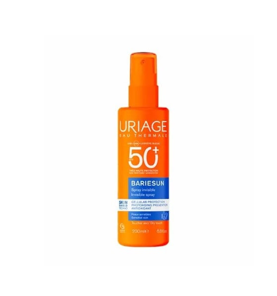 Spray solar SPF 50+ Uriage Bariesun, fără parfum, 200ml.