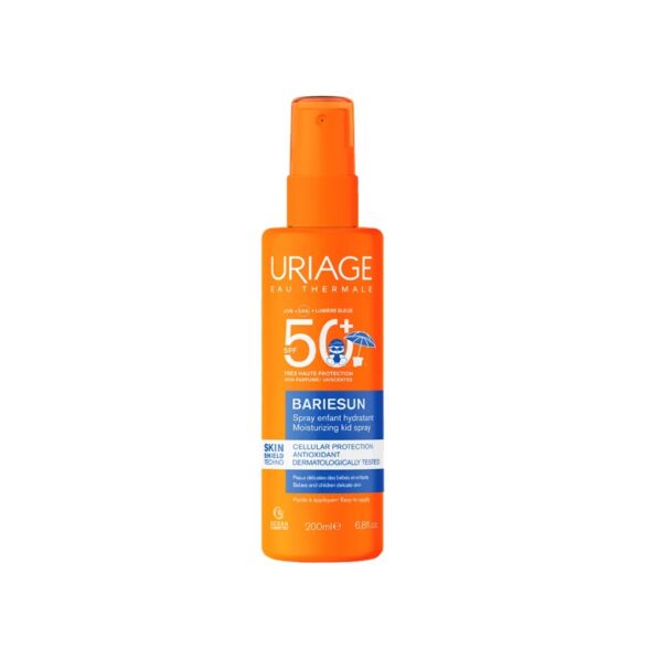 Spray solar SPF50+ pentru copii, protecție UV foarte înaltă, 200ml.
