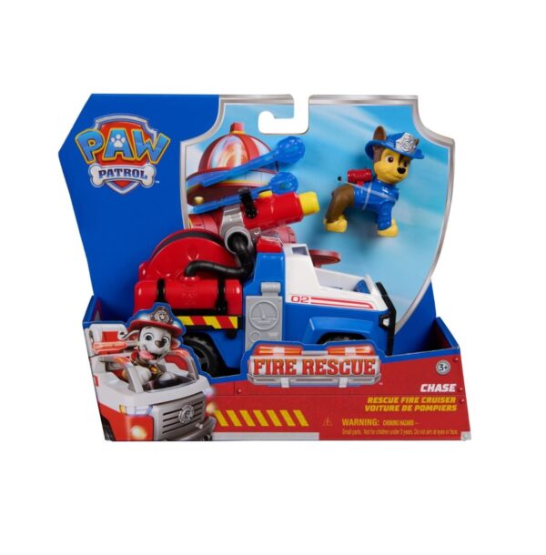 Vehicul de salvare Paw Patrol cu figurina și accesorii pentru joacă.