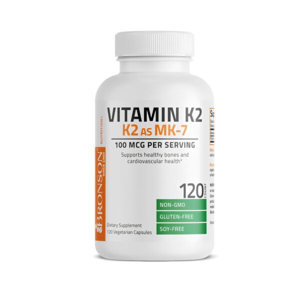 Supliment de vitamina K2 și D3 pentru sănătatea oaselor și cardiovascular.