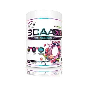 BCAA-X5 Red Ebe - Aminoacizi cu Fructe de Pădure Supliment BCAA-X5 cu aromă de fructe de pădure, 360g, pentru hidratare și recuperare.