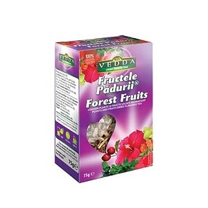 Ceai de fructe Forest, 75g, VEDDA Ceai de fructe Forest, 75g, VEDDA, cu arome naturale de fructe de pădure, ideal pentru relaxare și s.