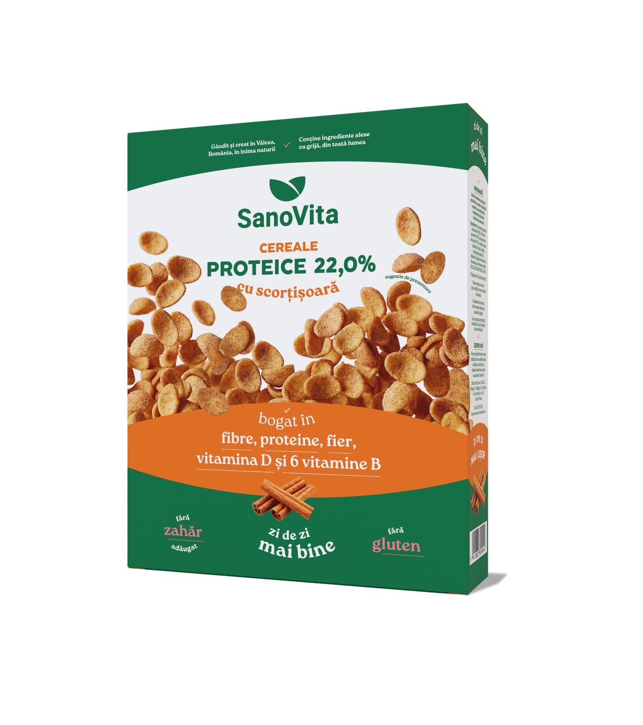Cereale Proteice cu Scorțișoară, 250g, SanoVita