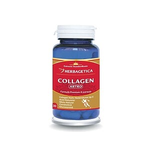 Collagen Artro Herbagetica 60 capsule Capsule de Collagen Artro Herbagetica pentru sănătate articulară.