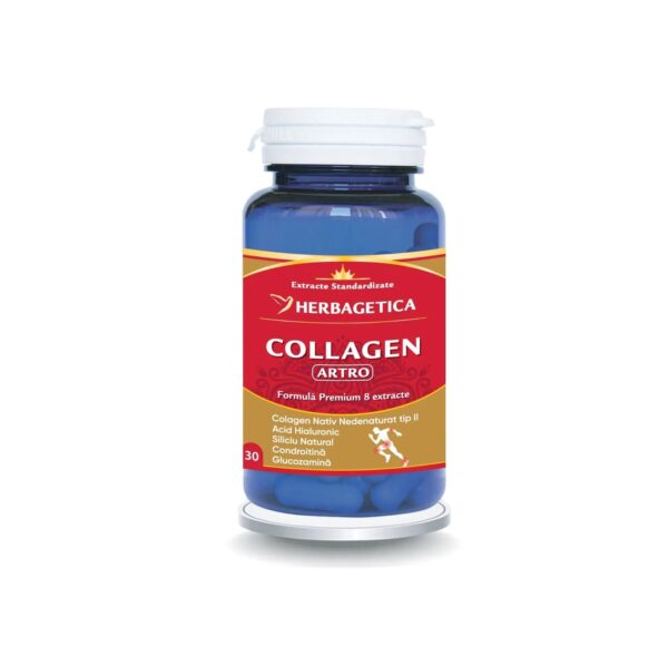 Collagen Artro Herbagetica 60 capsule Capsule de Collagen Artro Herbagetica pentru sănătate articulară.