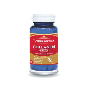 Collagen Artro Herbagetica 60 capsule Capsule de colagen Herbagetica pentru sănătate articulară și piele.