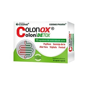 Colonox Detox - Capsule pentru detoxifiere Cutie cu capsule Colonox Detox pentru detoxifiere colon.