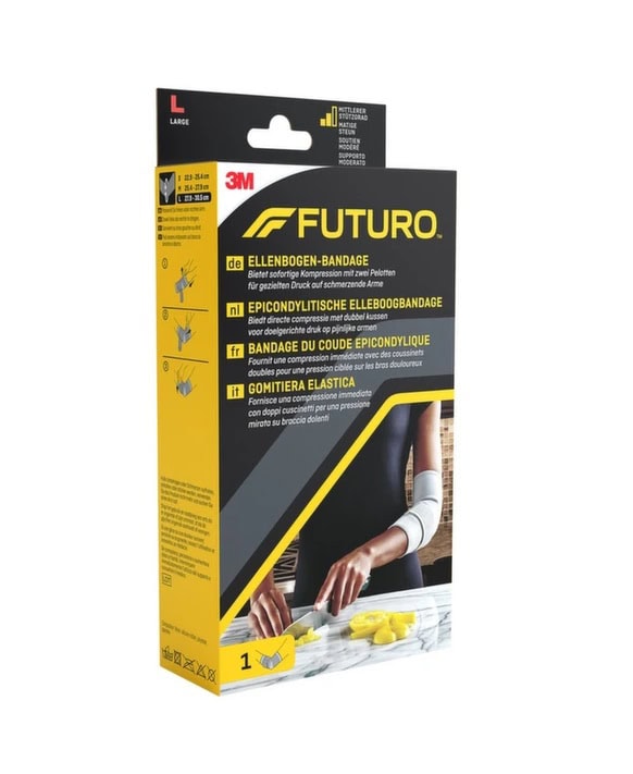 Bandaj epiconic pentru cot, mărimea L Bandaj pentru cot Futuro, mărimea L, suport pentru durere și stabilitate.