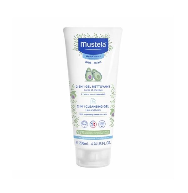 Spumant de curățare Mustela pentru bebeluși și copii Gel de curățare Mustela pentru bebeluși și copii, 200ml, formulă naturală.